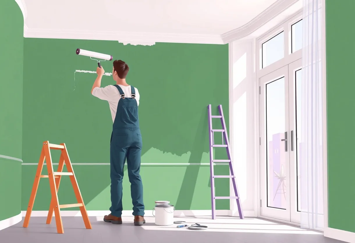 Peintre Le Beausset 83330 en intervention sur un chantier