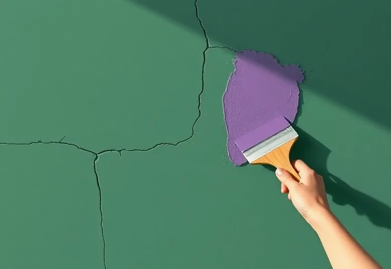 Ponçage et rebouchage des fissures avant mise en peinture